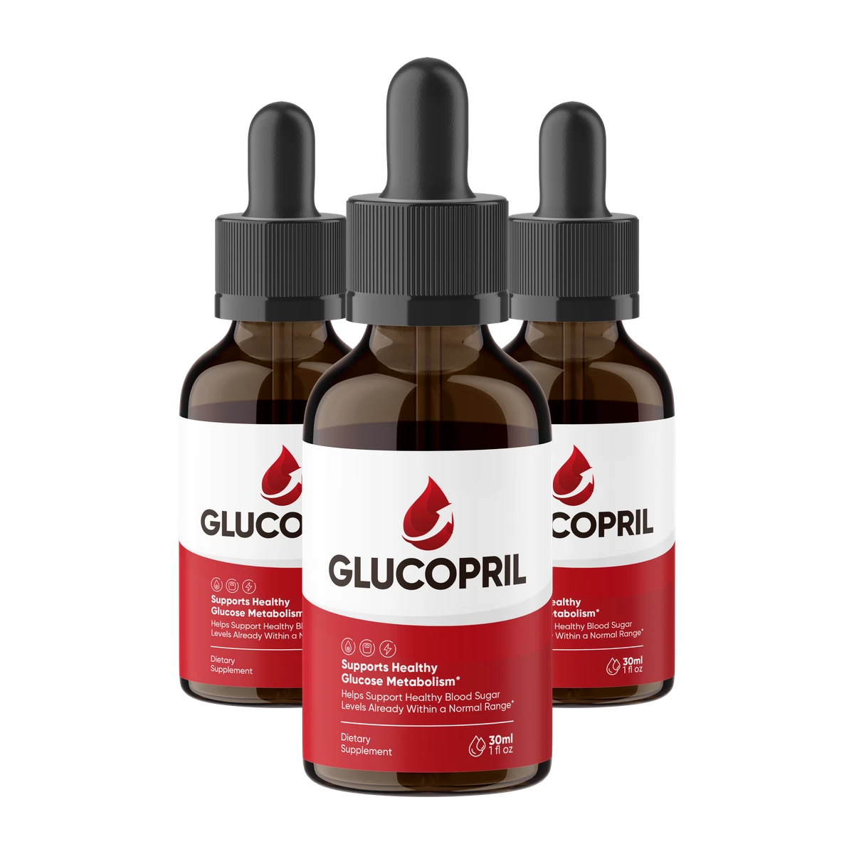 GlucoPril 3 bottle package